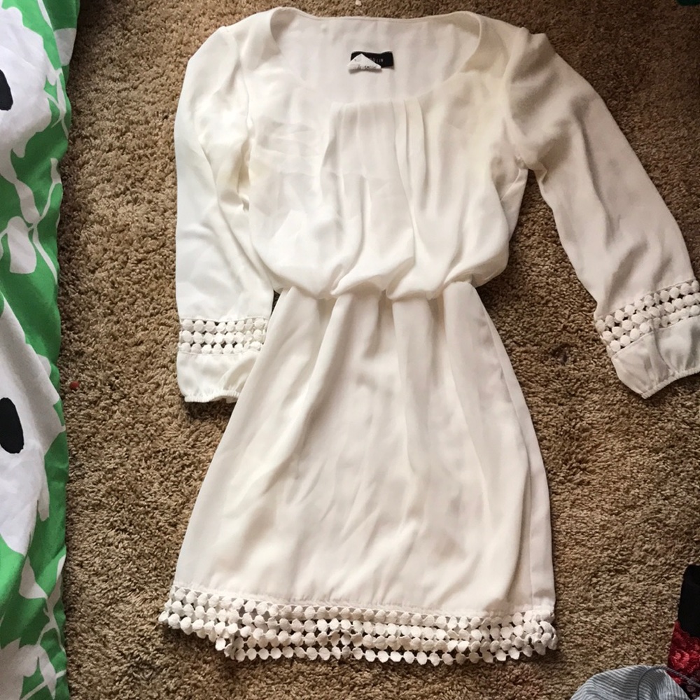 White fitted Sunday dress